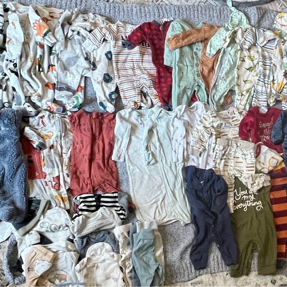 Giant Lot Of Baby Boys Clothing Size 0-3 Months